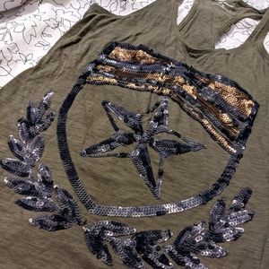 Express Sequin Racerback Tank